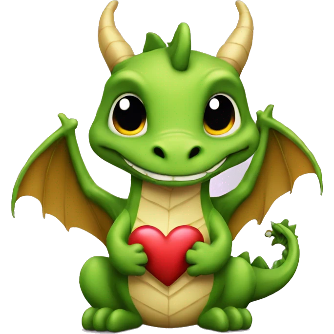 Dragon with heart emoji