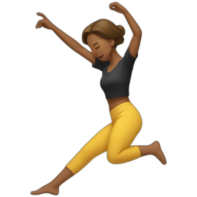 Femme qui fait un dab emoji