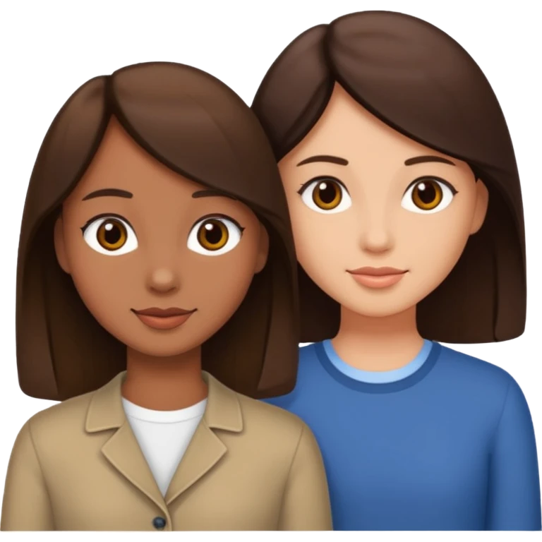 Friends brunette emoji