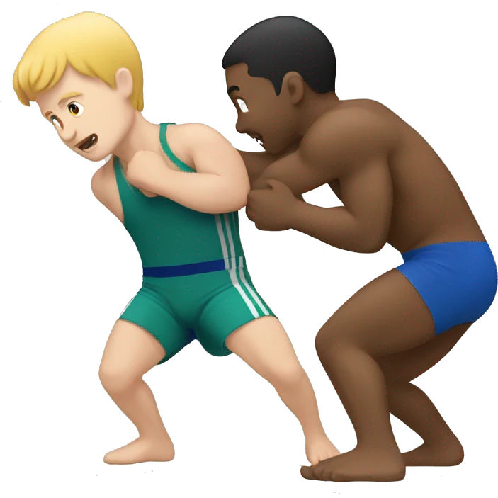 white boy wrestling match emoji