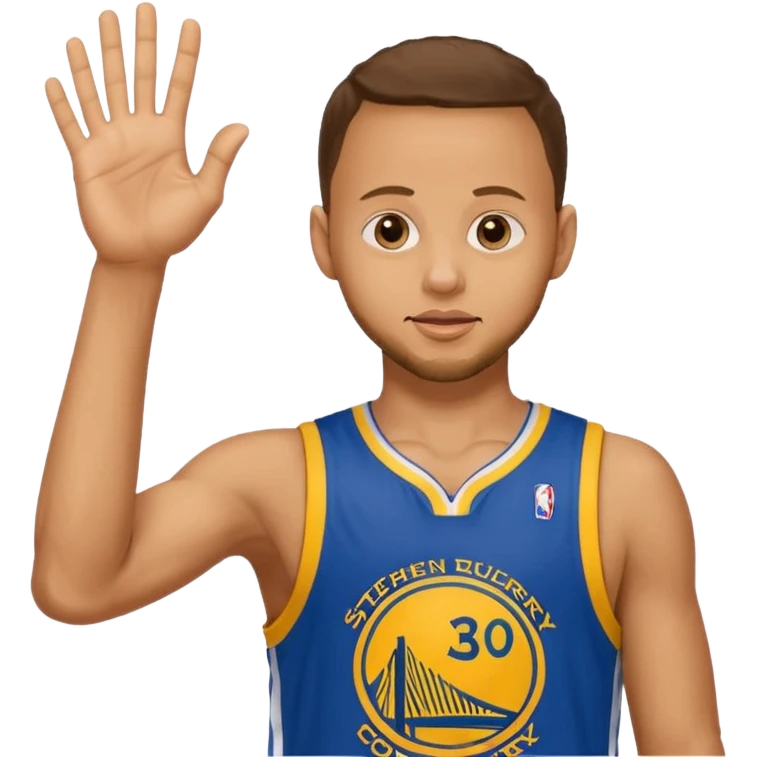 The hand gesture for a Stephan Curry 3 point make emoji