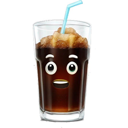 Crispy coke in a pretty glass emoji