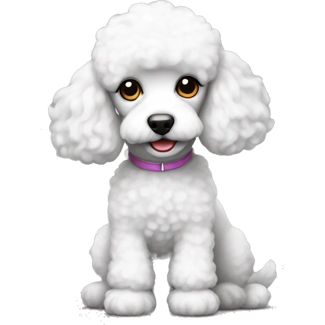 white little poodle emoji