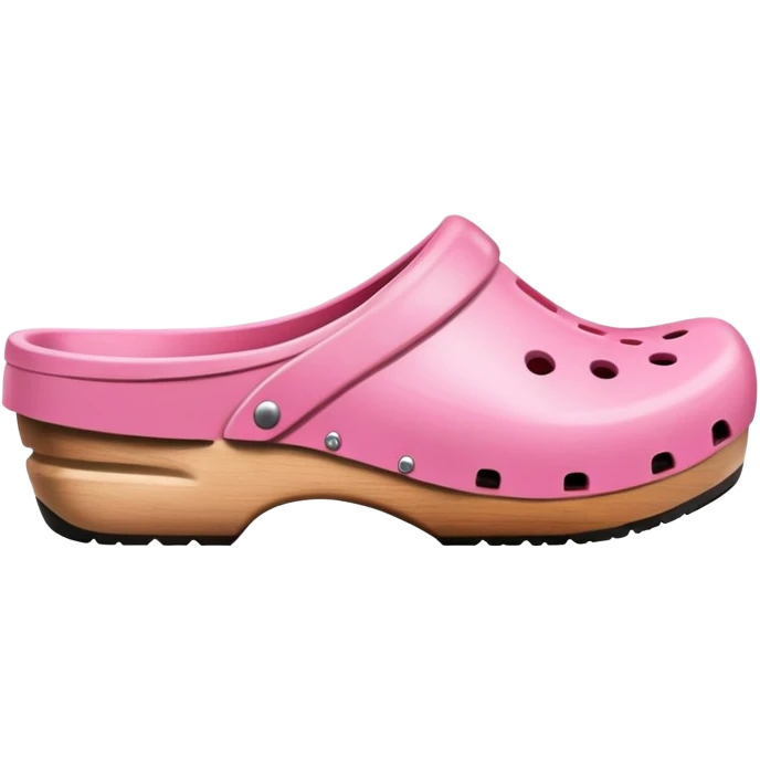 pink wooden clog emoji