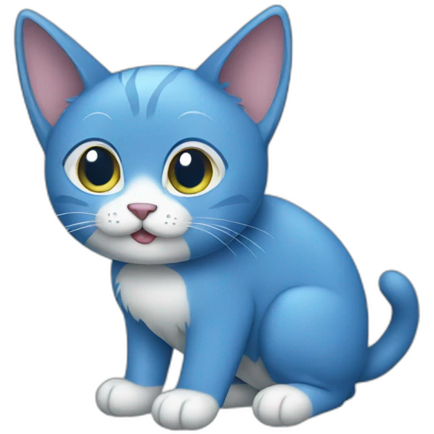 blue cat emoji