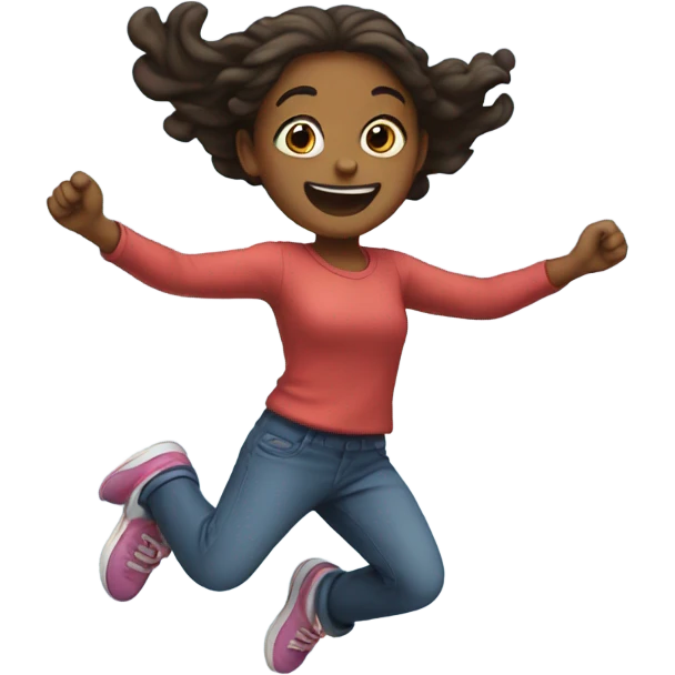 Girl jumping emoji