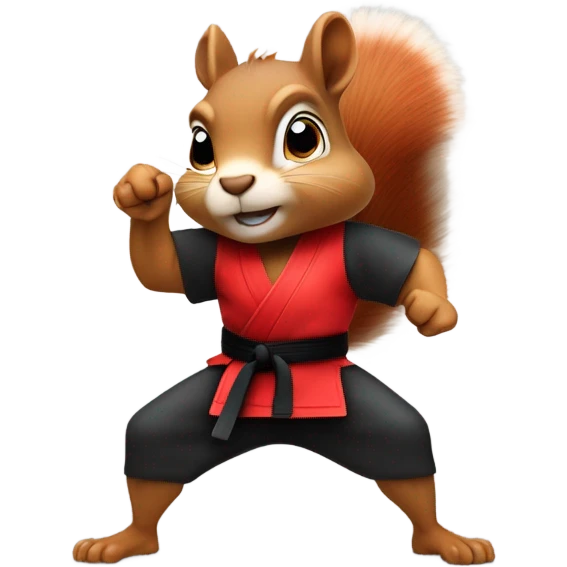 Kung fu squirrel emoji
