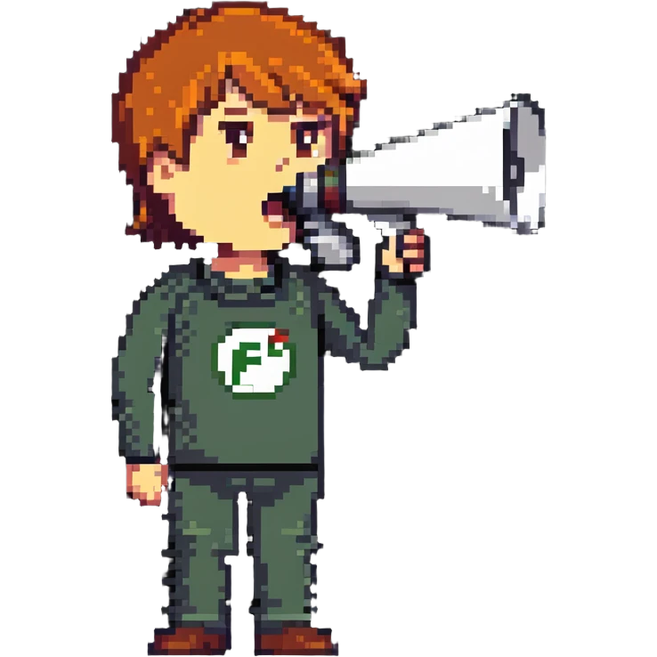 Whistle with megaphone, forum moderator logo emoji