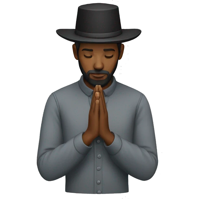 amish man praying emoji