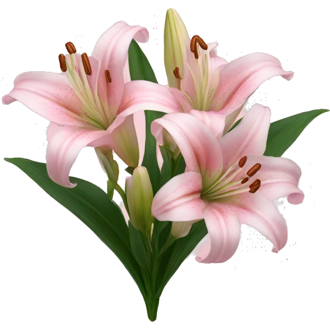 light pink lilies emoji