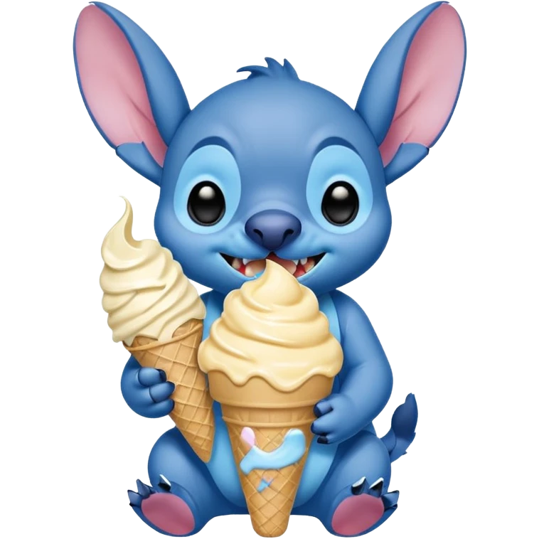 stitch eating ice cream emoji