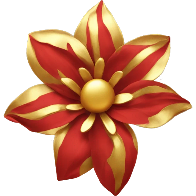 Red gold flower emoji