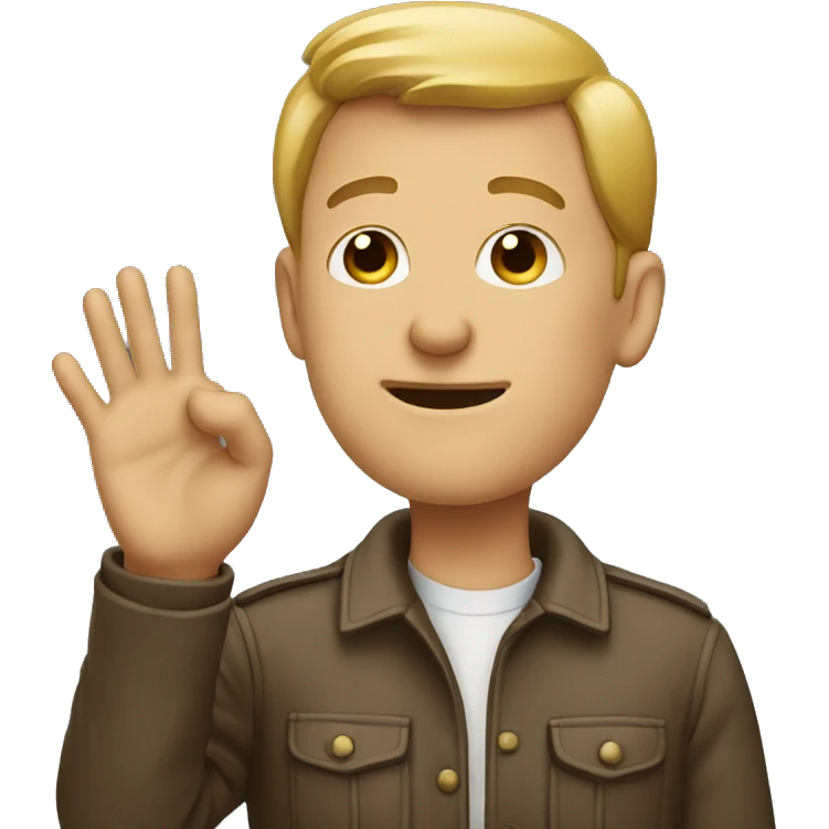 A man with his hand over his nose waving his fingers at someone  emoji