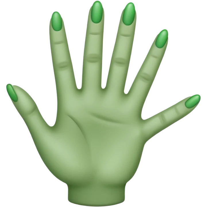 create green hand like  emoji
