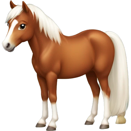 Chestnut pony with white blaze emoji