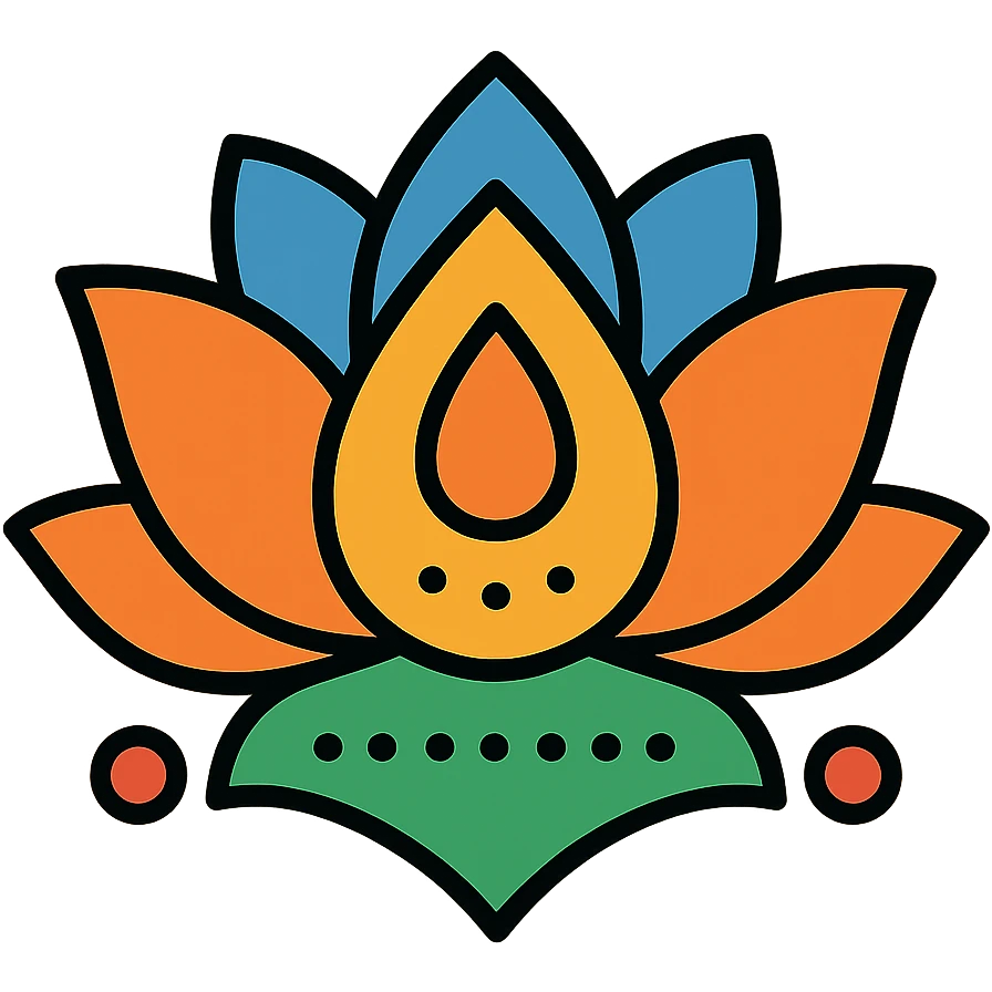 Decorative Indian lotus flower pattern emoji