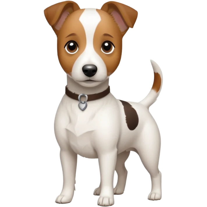 a white jack russell cross emoji