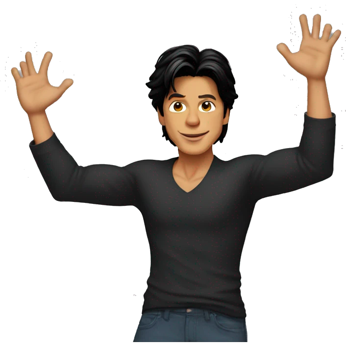 Shahrukh Khan pose with open arms emoji