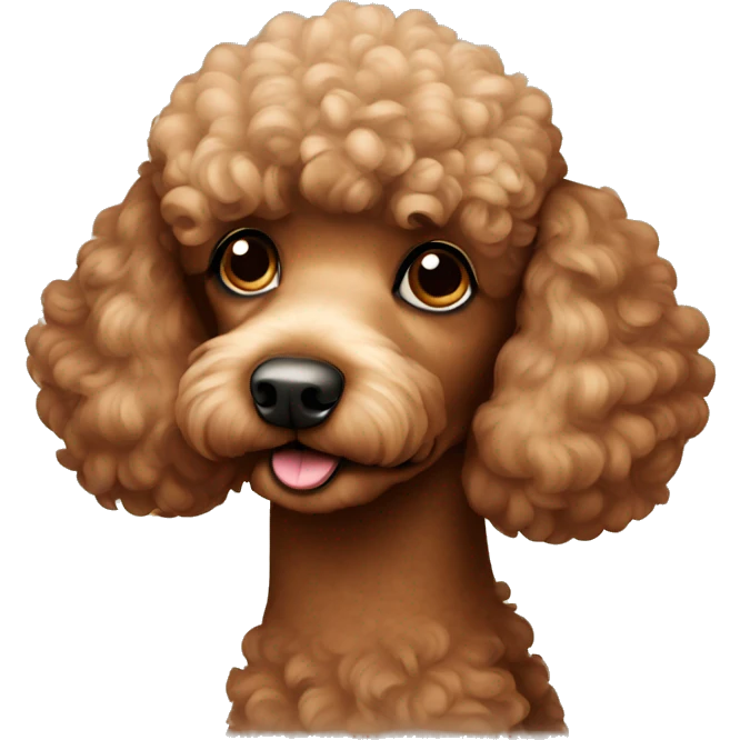 cute brown poodle emoji