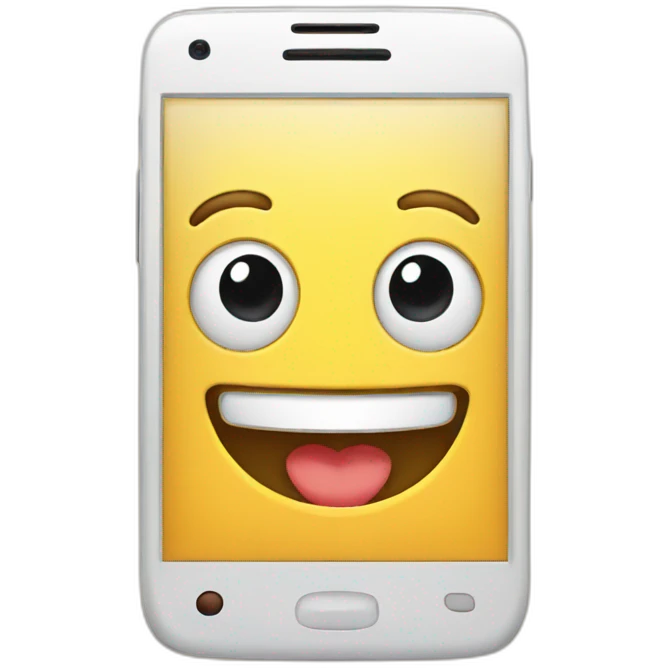 happy smartphone emoji