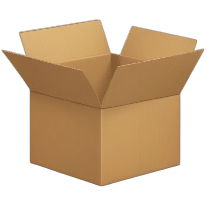 open cardboard box from up emoji