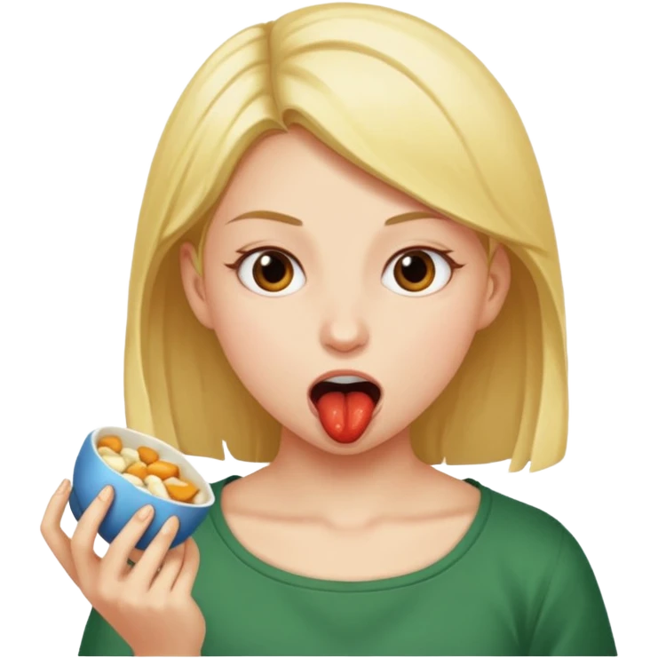 Bok yiyen kız zort  emoji