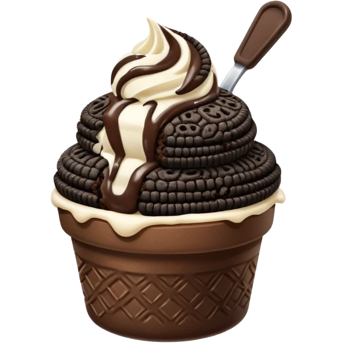 Oreo ice cream emoji