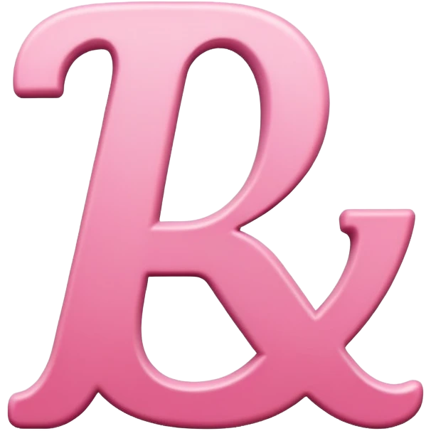 Pink romantic alphabet letter emoji