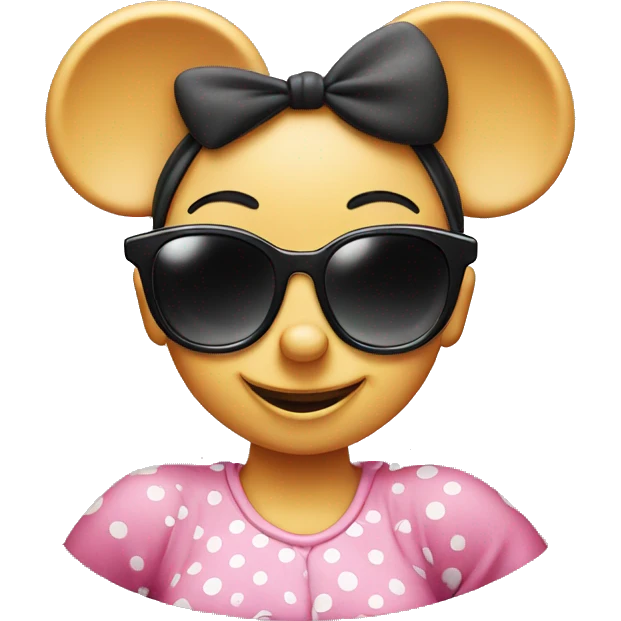 Minnie Mouse wearing sun glasses emoji