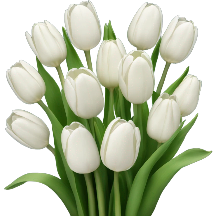 white tulip bouquet  emoji