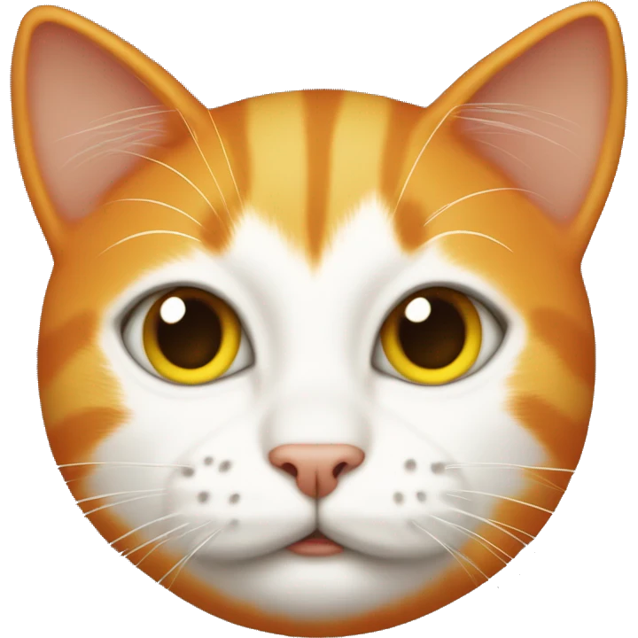 dumb orange cat, scenemo style 2000s emoji