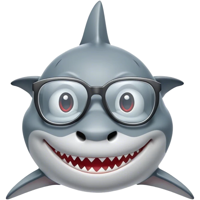 shark with glasses emoji