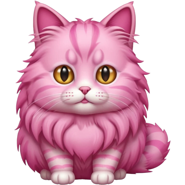 Fluffy pink cat emoji