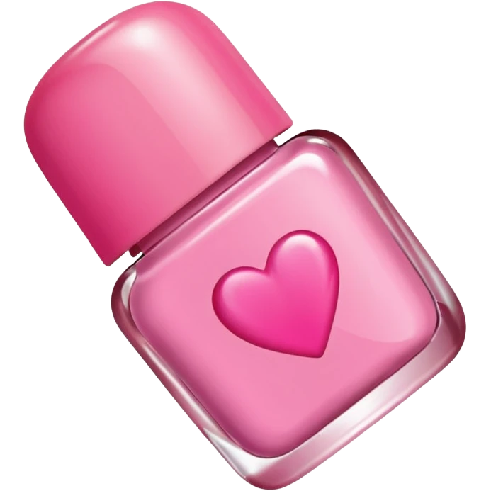 heart with a nail polish pink emoji