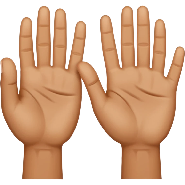 Two hands high-five emoji