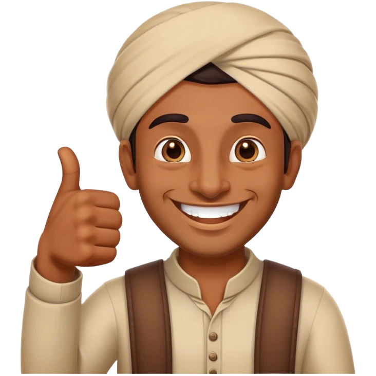 indian dude - big grin - thumbs up emoji