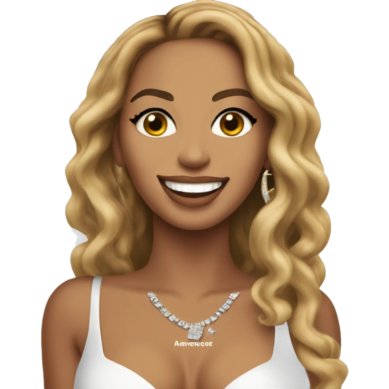 Beyoncé with text that says “thank you” emoji