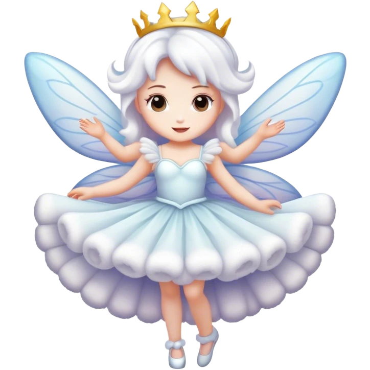 Marshmallow fairy dancer emoji