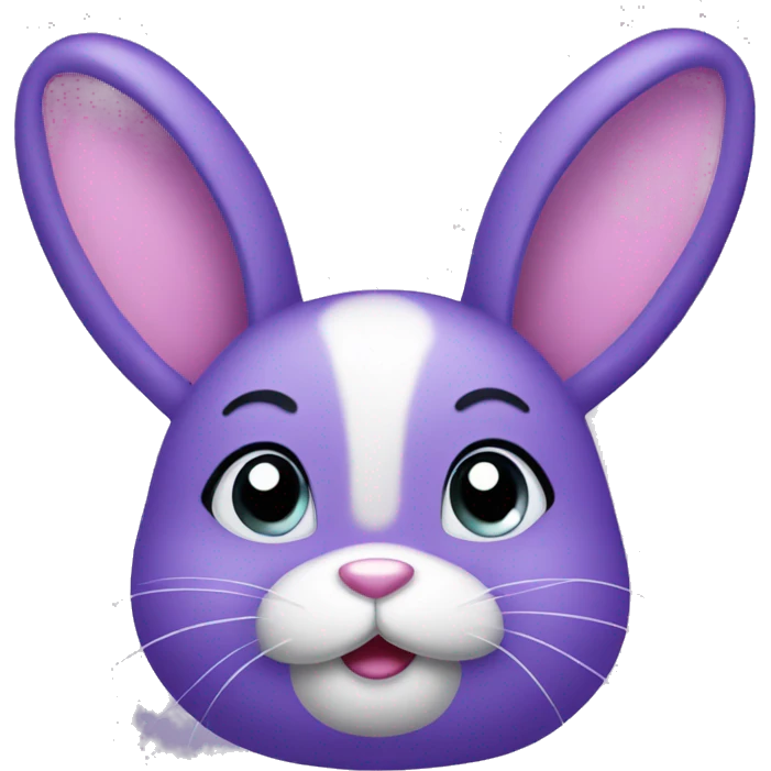 a cute purple bunny emoji