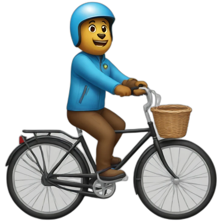 Un ours sur un vélo emoji