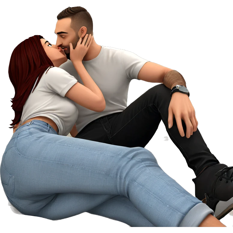 intimate moment between lovers emoji