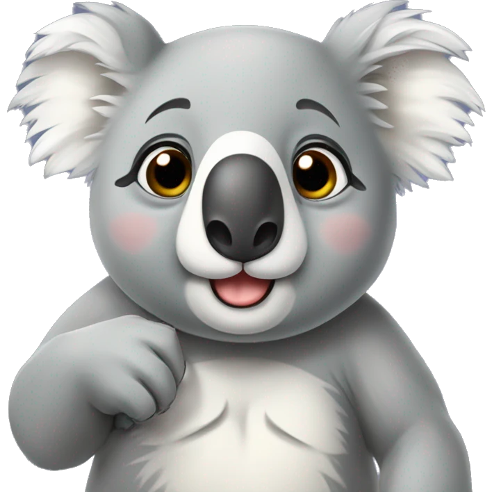 Koala enfermo dando un beso  emoji