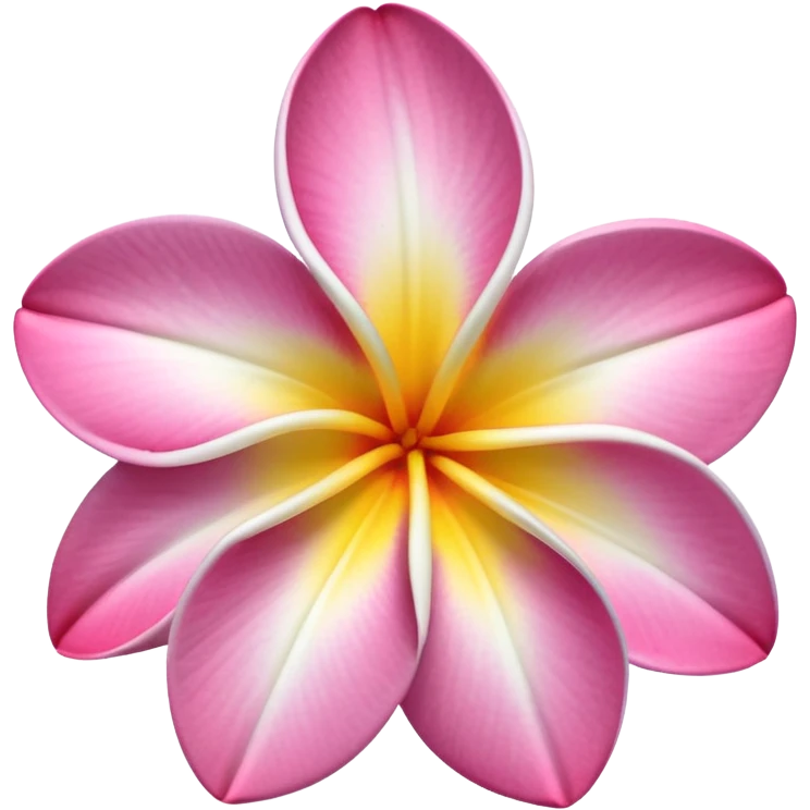 Pink white Frangipani emoji