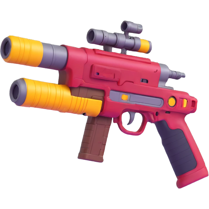 Star-Lord's quad blaster from different angles emoji