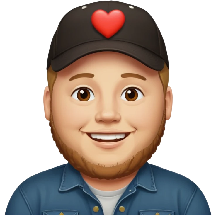 luke combs with heart eyes emoji