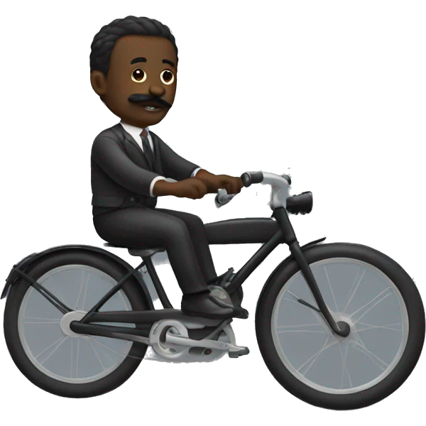 moustache black skin riding computer emoji