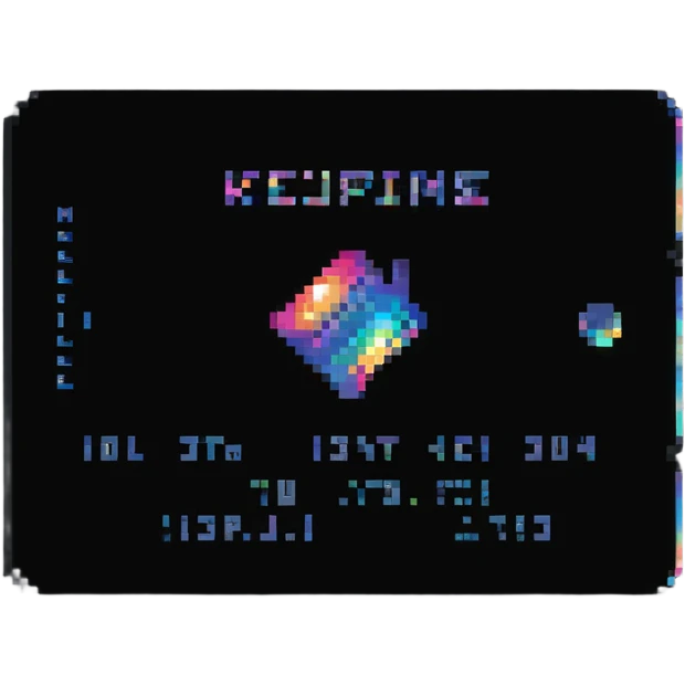 Elite keycard with holographic effect and special member text emoji