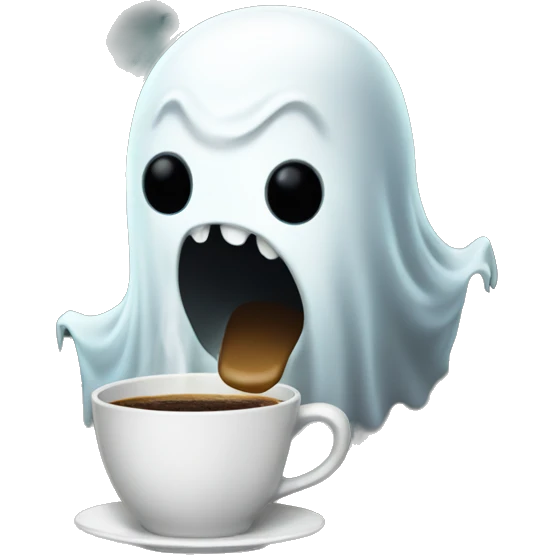 Ghost drinking coffee  emoji