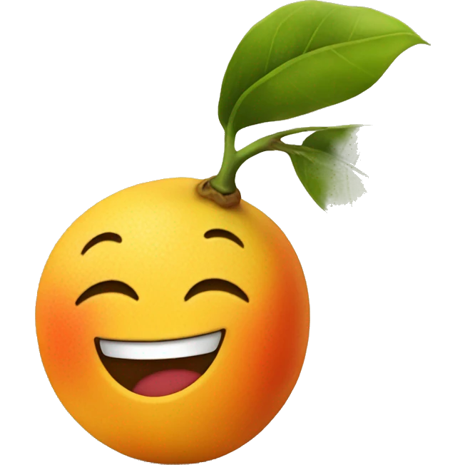 smiling appricot fruit emoji