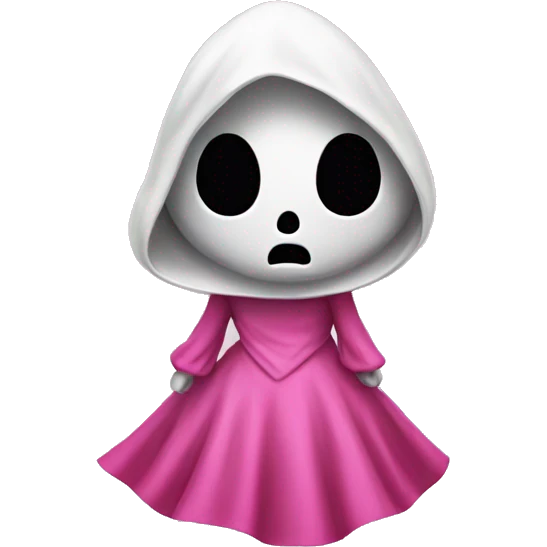 Ghostface wearing a pink dress emoji
